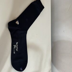 BURBERRYS EMBROIDERED HORSE KNIGHT LOGO LAMBSWOOL SOCKS